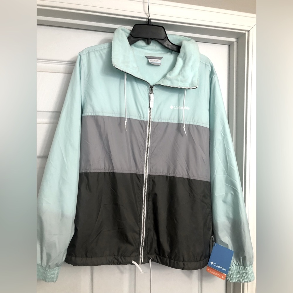 Fleece Lined Columbia Windbreaker Jacket